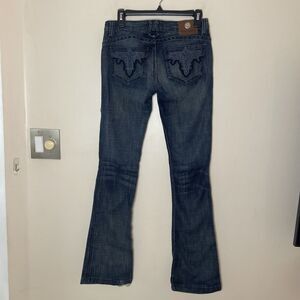 Antik Denim Bootcut Women’s Jeans Western Low Cut Embroidered Embellished 26/ 33